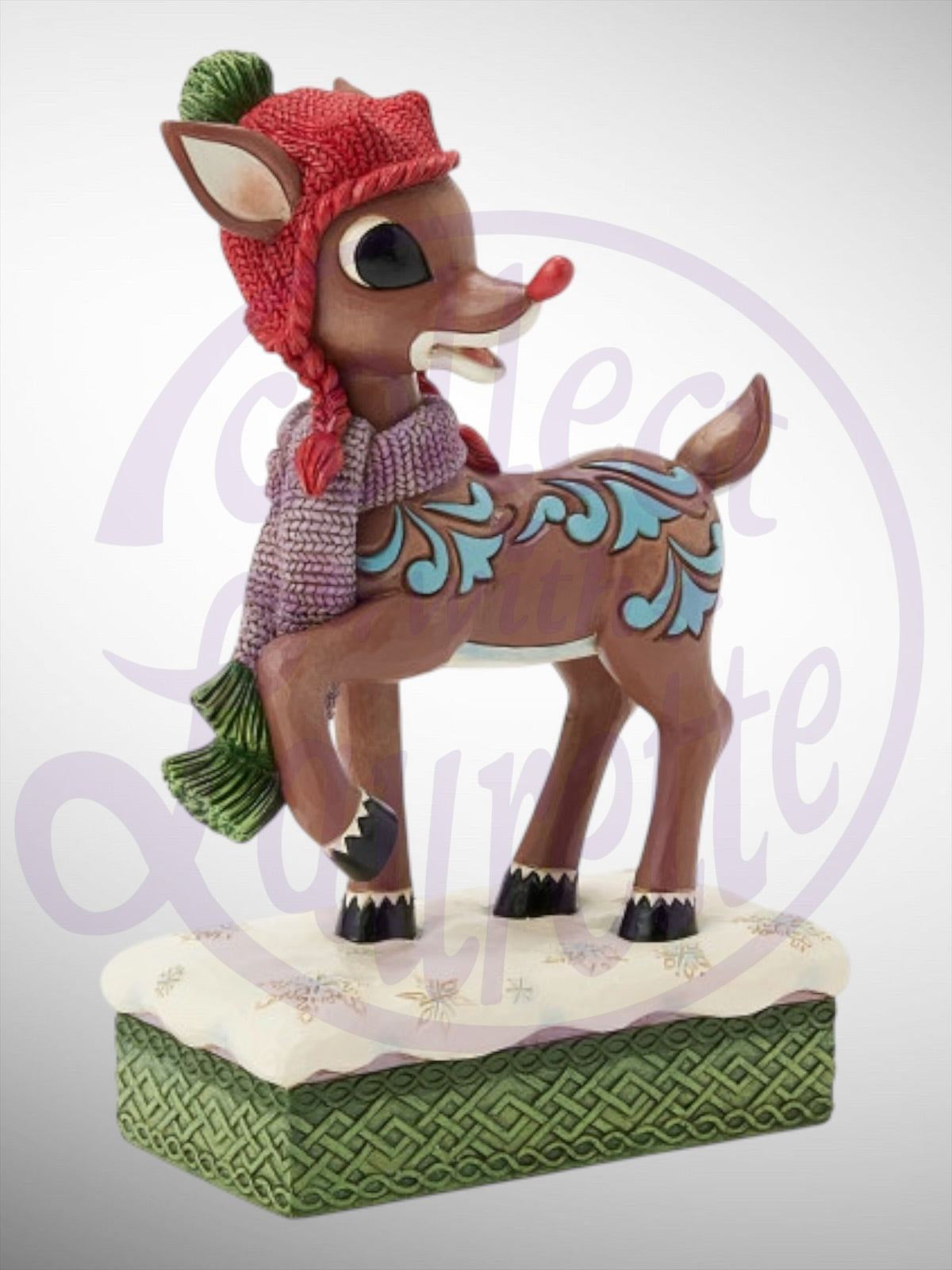 Jim Shore Rudolph Traditions - Rudolph with Knit Hat Figurine